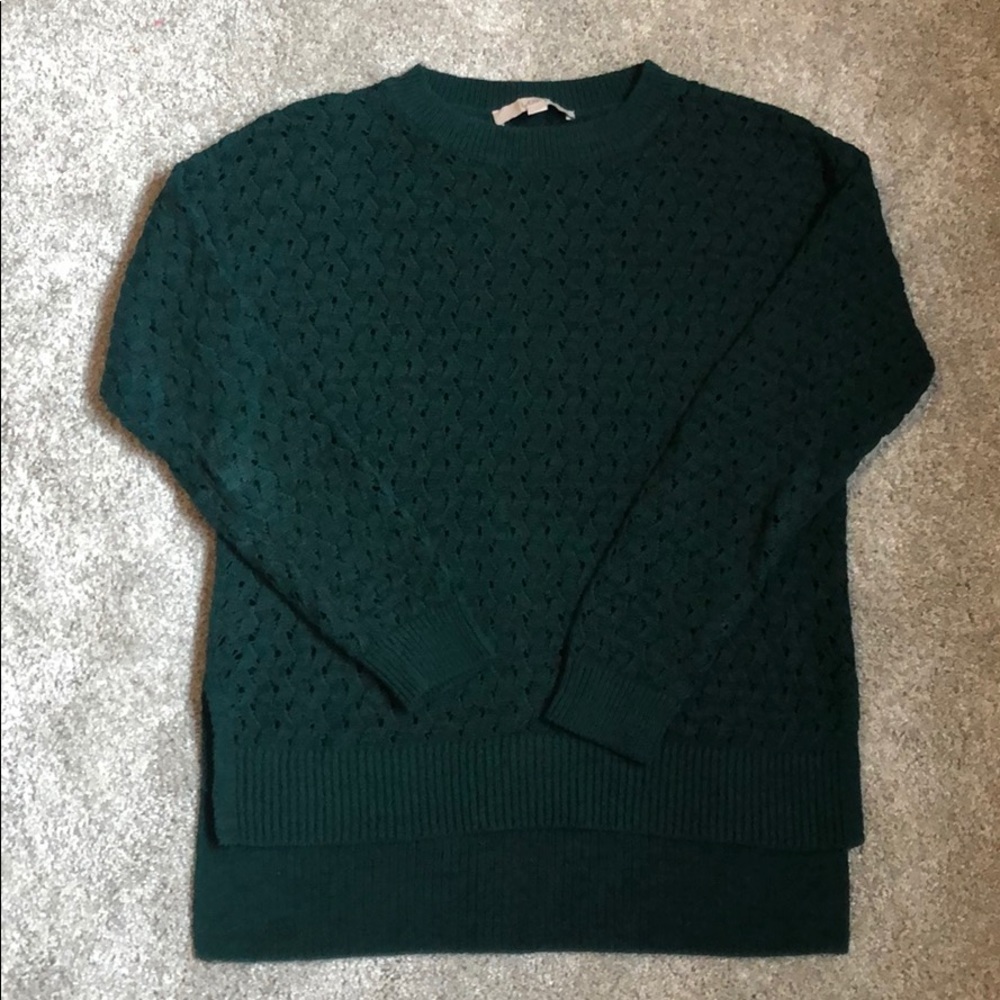 LOFT deep green sweater - size S